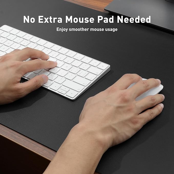 Aothia Leather Desk Pad Protector, Mouse Pad, Office Desk Mat, Non-Slip PU - Image 4