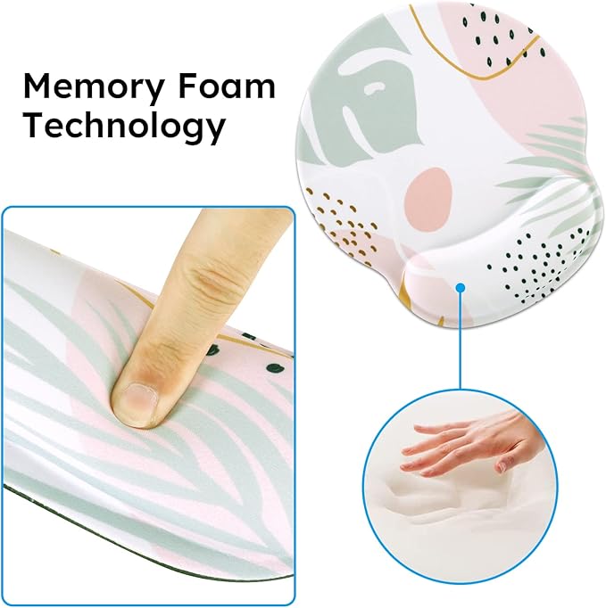 iCasso Desk Mat, Gaming Mouse Pad Wrist Support Set, 4in1 XXL Large Mousepad + - Image 8