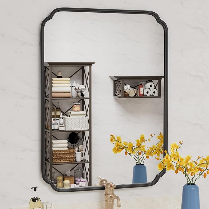 Matte Black Bathroom Vanity Mirror by FerytangeHome