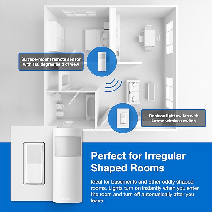 Lutron Wireless Motion Sensor and Claro Light Switch - Image 3