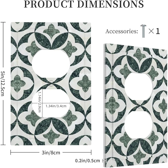 Bvtewkhz Green Luxury Modern Cubic Marble Cubic Marble Duplex Outlet Decorative - Image 5