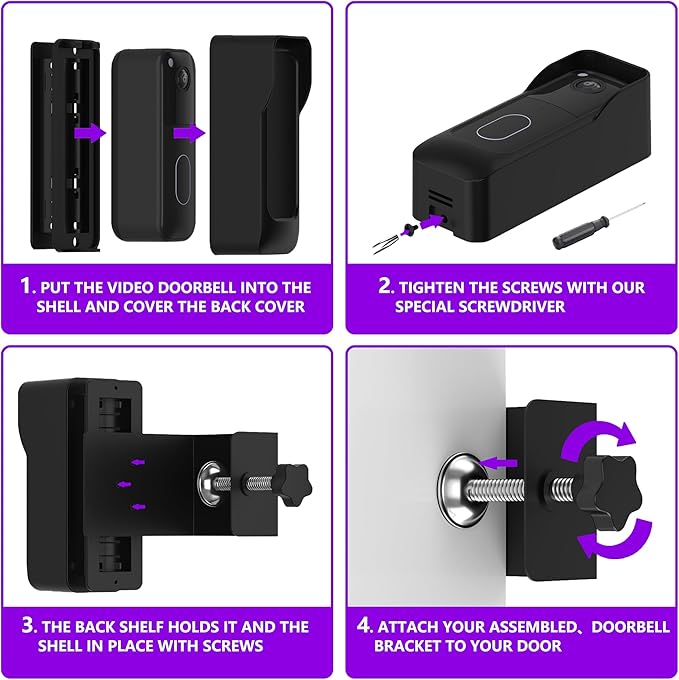 Blink Doorbell Mount, 90° Adjustable, Anti-Theft, No-Drill Mount - Image 4