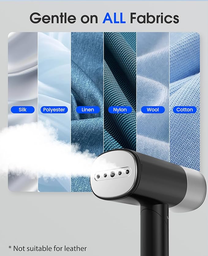Handheld Steamer for Clothes, 1200W Foldable Travel Steamer, 20 Sec Preheat - Image 6