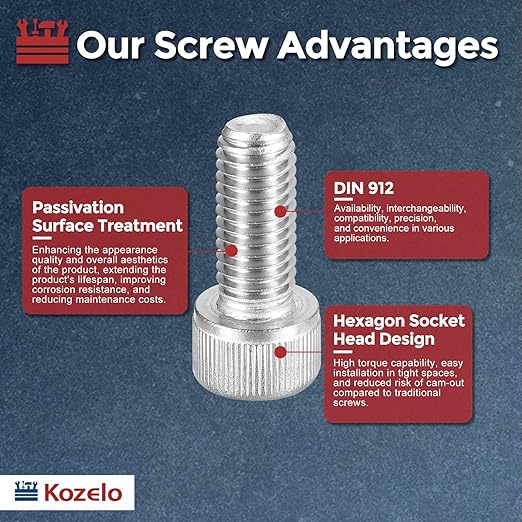 Kozelo 10pcs Socket Head Cap Screws - Image 3