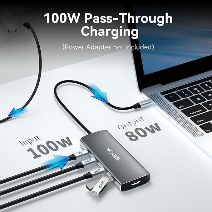 VANGREE USB C Hub, 3 USB 3.2 Gen 2 Ports - Image 4