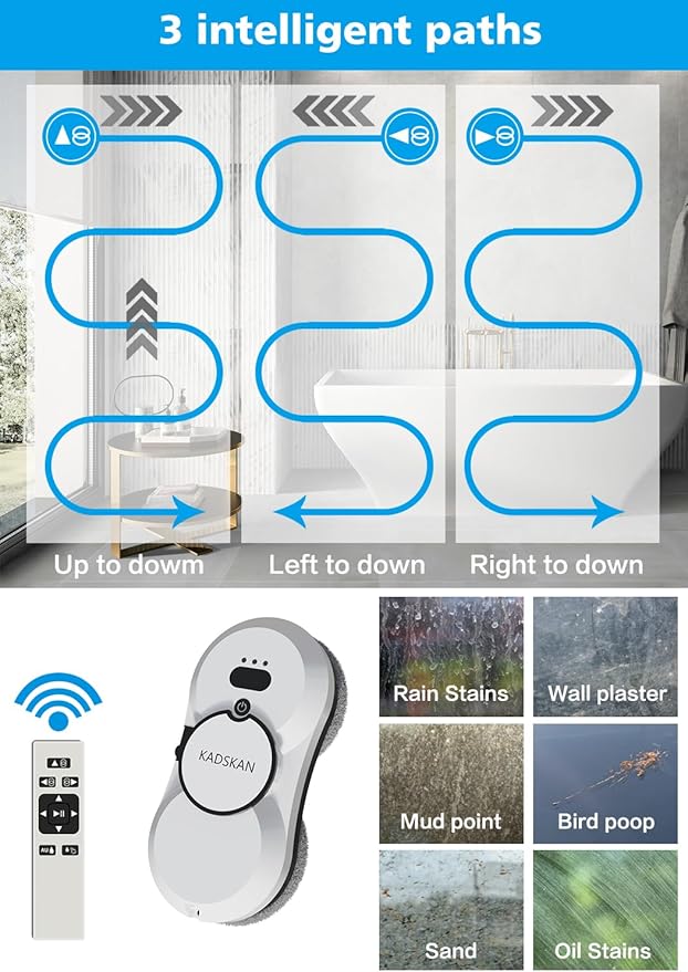 KADSKAN Window Cleaning Robot, Automatic Window Cleaner - Image 3