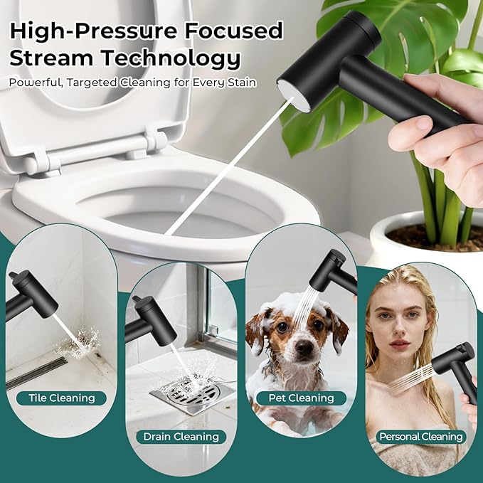 Handheld Bidet Sprayer for Toilet, Adjustable Water Pressure Control Rotary - Image 5