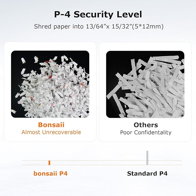 Bonsaii 12 Sheet Micro Cut Paper Shredder | 60-Minute Continuous Run Time | - Image 2