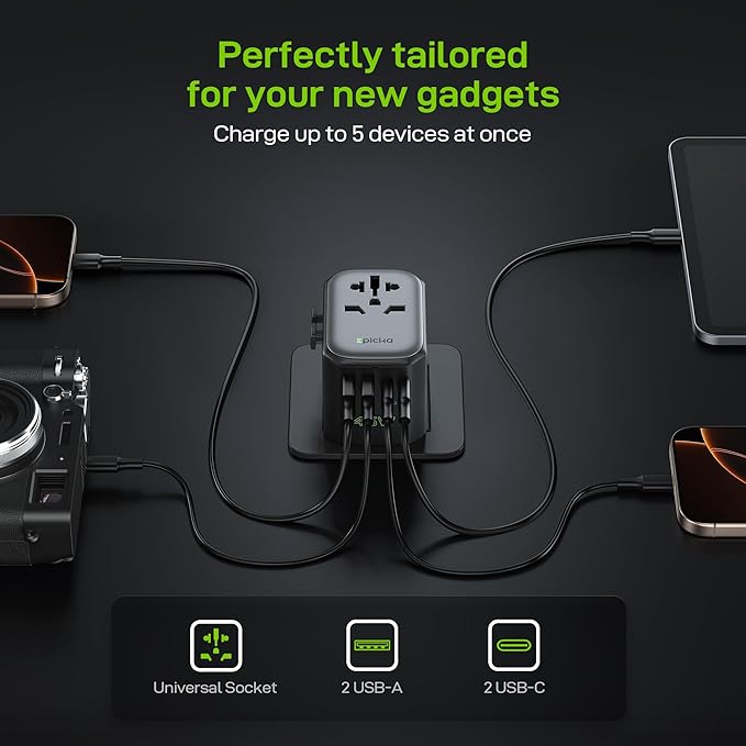 EPICKA Pulse 45W European Travel Plug Adapter, Universal Power Adapter - Image 5