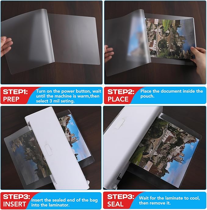 CAREGY 200 Pack Laminating Sheets, Hold 11 x 17 Inch Sheet, 3 Mil Clear Thermal - Image 7
