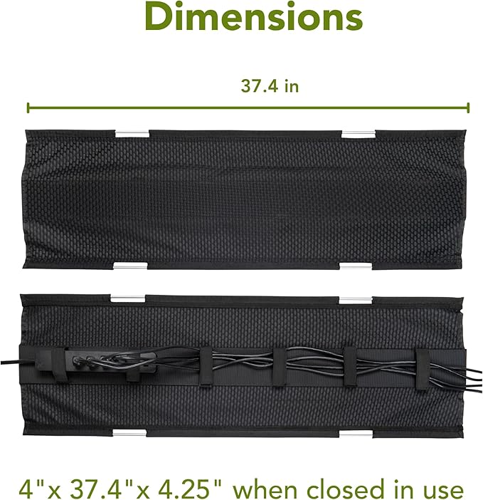 PERFECT POSTURE Mesh Cable Organizer – Under Desk Cable Management - Image 4