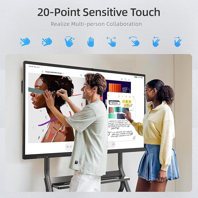 QIXZOCV 65" Smart Board, Interactive Whiteboard, 4K Electronic Board, UHD - Image 4
