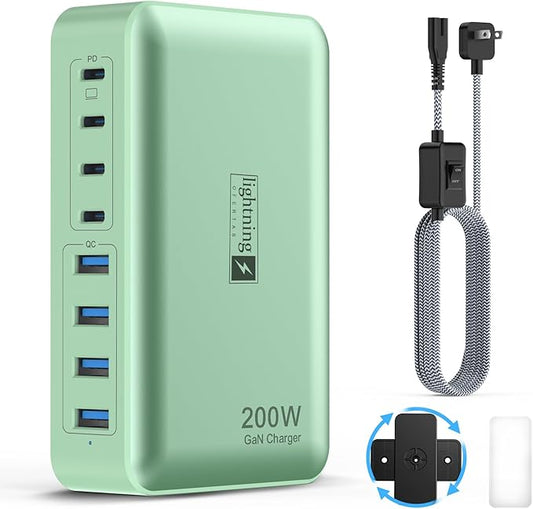 8-Port Multiple Charger Station 200W by lightningofertas