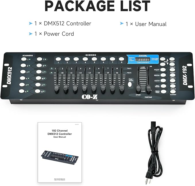 CO-Z 192 DMX 512 Stage DJ Light Controller Lighting Mixer Board Console - Image 7