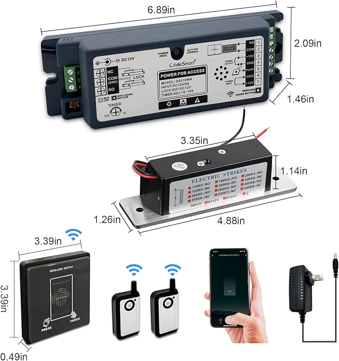 WiFi Access Control 400lb Holding Force Electic Magnetic Door Lock System Kit - Image 7