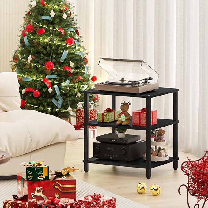 3-Tier AV Media Player Stand, Stereo Cabinet, Modern Stereo Cabine, Game - Image 2