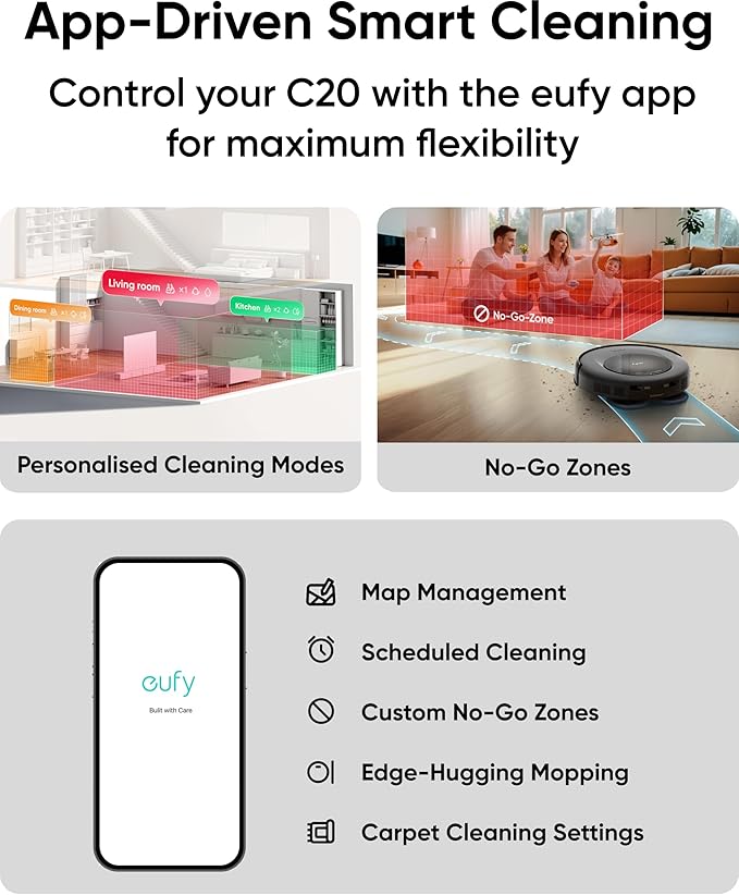 eufy Omni C20 Robot Vacuum and Mop Combo, All-in-One Station, Auto Mop Washing - Image 7
