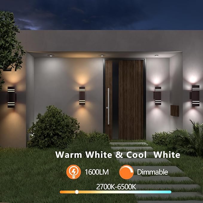 rosykite Smart Outdoor Wall Lights Color Changing 2 Pack, RGB+2700K-6500K - Image 8
