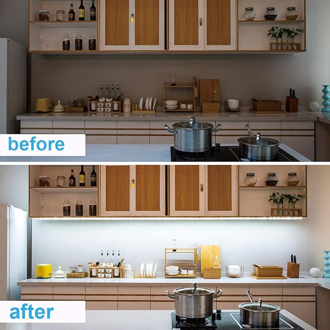 WOBANE Under Counter Light, Dimmable LED Under Cabinet Lighting, Cupboard 6000K - Image 4