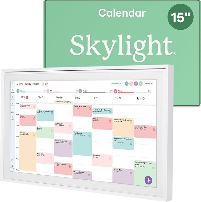 Skylight Calendar: 15-inch Wall Planner Digital Calendar & Chore Chart by Skylight