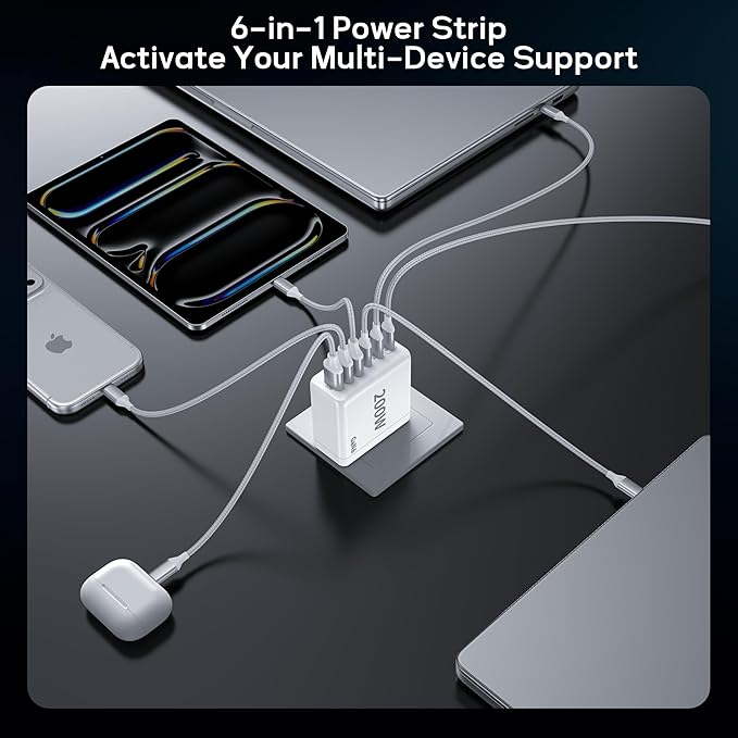 2 Pack USB C Charger Block, 200W GaN Super Fast Charger Type C iPhone 17 16 - Image 5