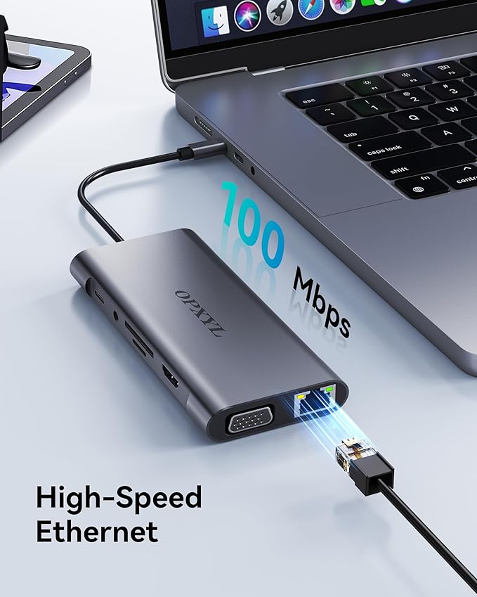 OPXYL 11-in-1 USB C Hub Multiport Adapter, USB C Docking Station - Image 4