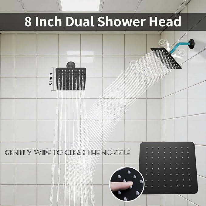 KATAIS Shower Faucet Set Matte Black Shower System - Image 5