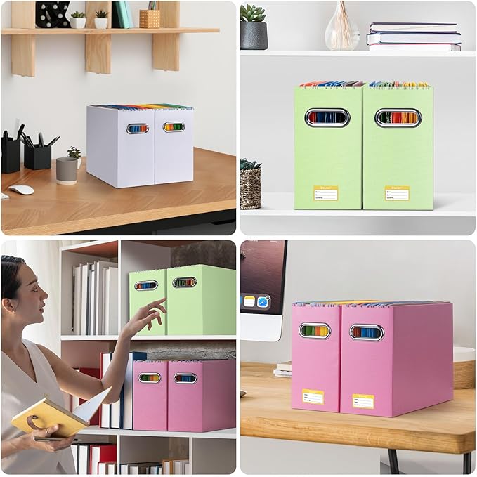 BALEINE File Organizer Box, Cardboard File Folder Organizer - Image 8