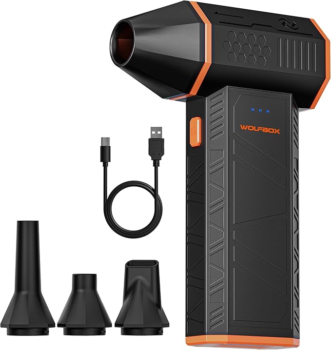 WOLFBOX MF50 Compressed Air Duster-110000RPM Super Power Electric Air Duster by WOLFBOX