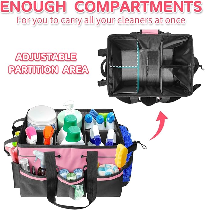 Boczif Cleaning Caddy Bag Wearable, Cleaning Caddy Supplies Organizer - Image 3