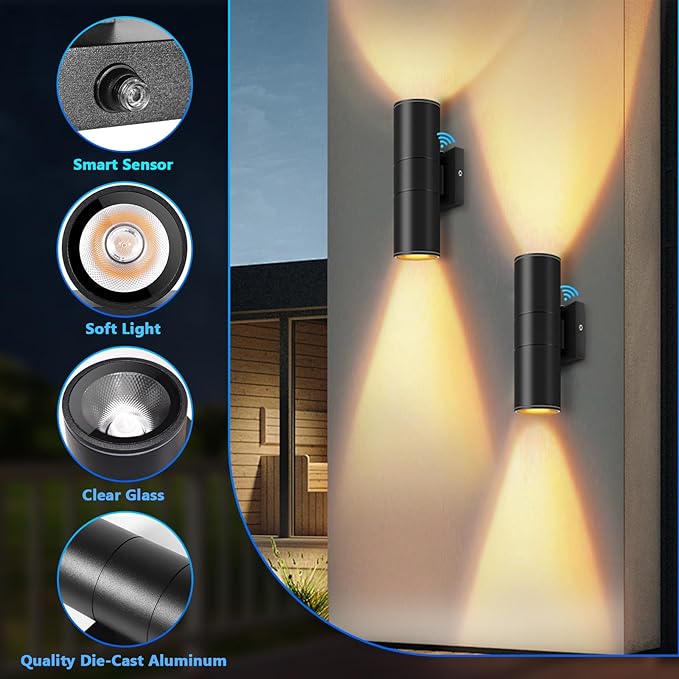 RIDALUX Dusk to Dawn Outdoor Light Fixtures: 4 Pack IP65 Waterproof Exterior - Image 5