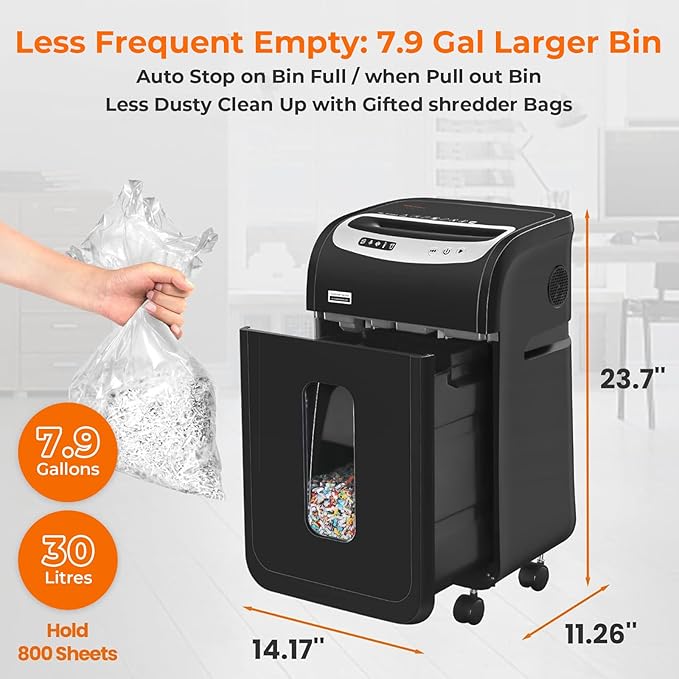 VidaTeco Paper Shredder for Home Office Heavy Duty - Image 6