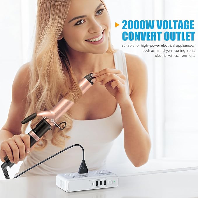 220v to 110v Travel Voltage Converter: International Universal Voltage - Image 3