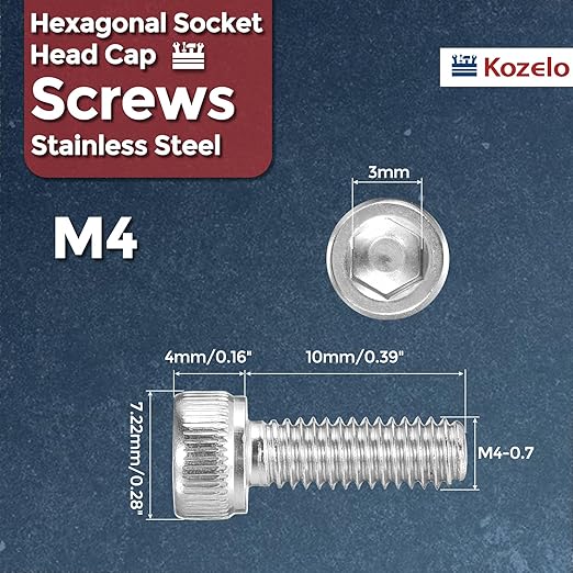 Kozelo 100pcs Socket Head Cap Screws - Image 2