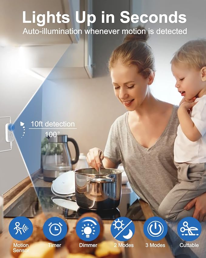 Feuymoent Motion Sensor LED Strip Light - Image 2