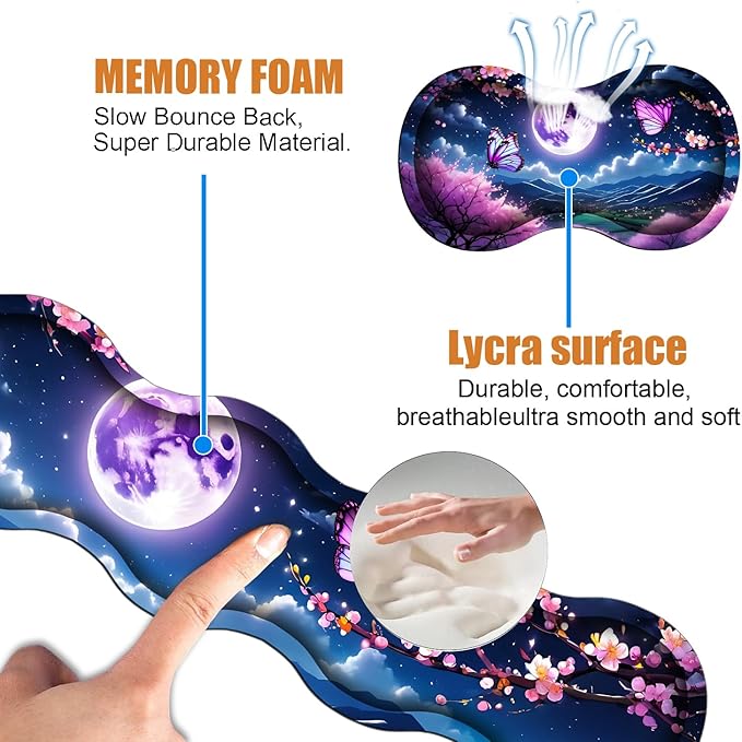 4 in 1 Ergonomic Keyboard Wrist Rest & Mouse Pad Wrist Rest Set, Large XXL - Image 5