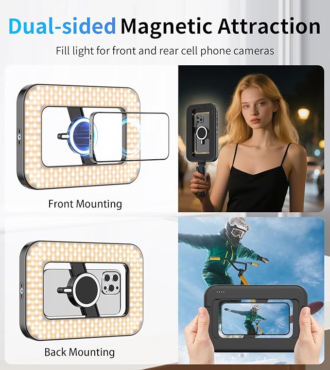 Magnetic 6000mAh RGB Selfie Ring Light - Image 3