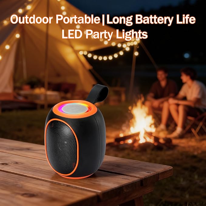 Portable Bluetooth Speaker – 8W HD audio quality, TWS stereo pairing, LED light - Image 5