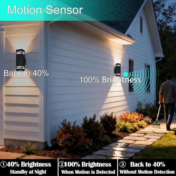Motion Sensor Outdoor Wall Lights - Image 2