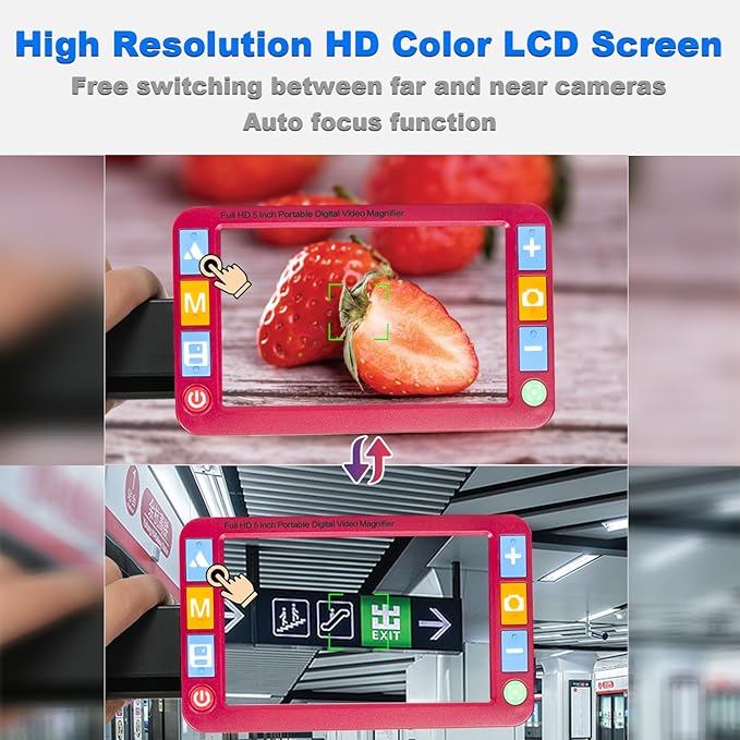 Portable Digital Video Magnifier, Electronic Reading Aid 5.0 Inch - Image 5