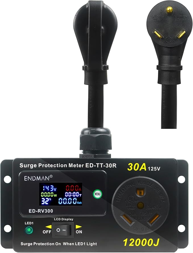 ENDMAN RV 30 Amp Surge Protector by ENDMAN