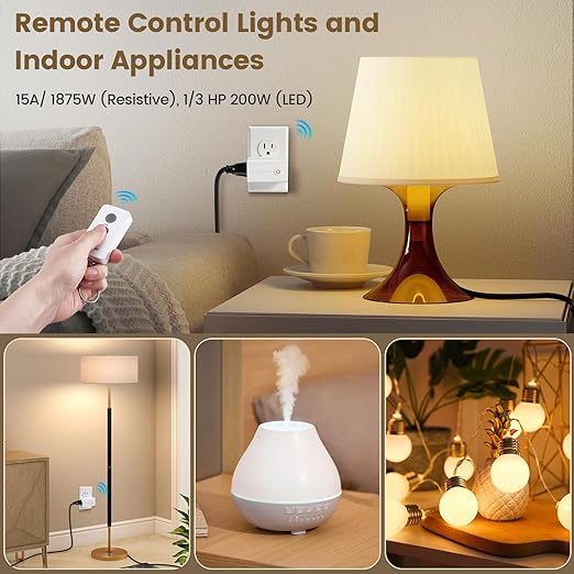 SURAIELEC Remote Control Outlet, Wireless Remote Light Switch, 100 FT, No - Image 5