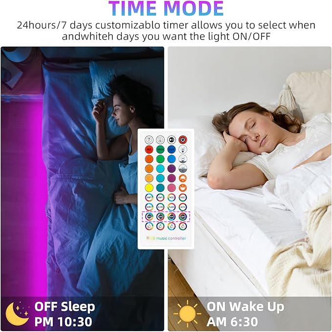 Taoellen Smart Bluetooth LED Controller, RGB Music LED Strip Lights Controller - Image 6