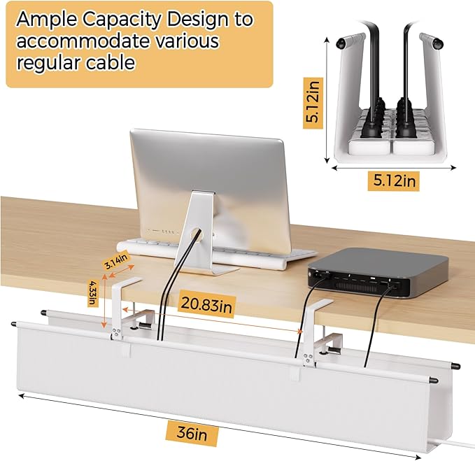 Under Desk Cable Management Tray - Image 4