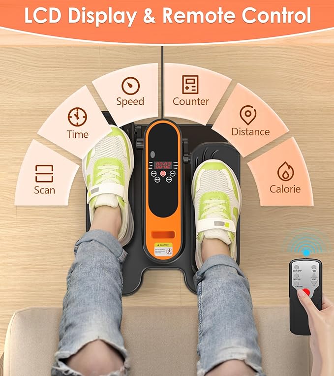 2025 New Under Desk Elliptical Machine, Portable Seated Pedal Exercise Machine - Image 3