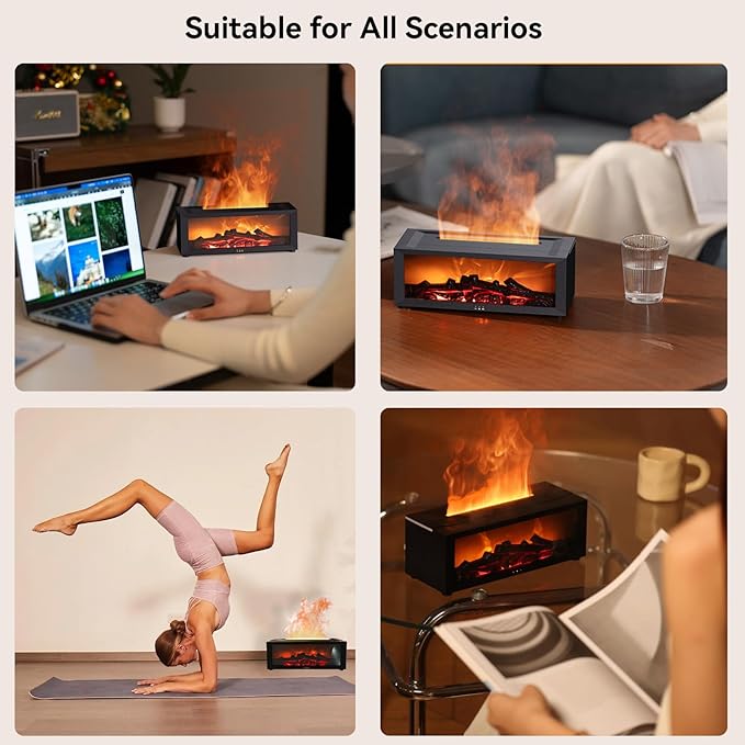 Essential Oil Diffuser, 7 Colors Flame Fireplace Diffusers and Humidifier - Image 8