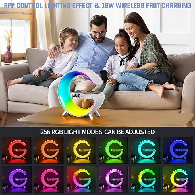 Smart LED Table Lamp, 5-in-1 Night Light Fast Wireless Charging Station - Image 7