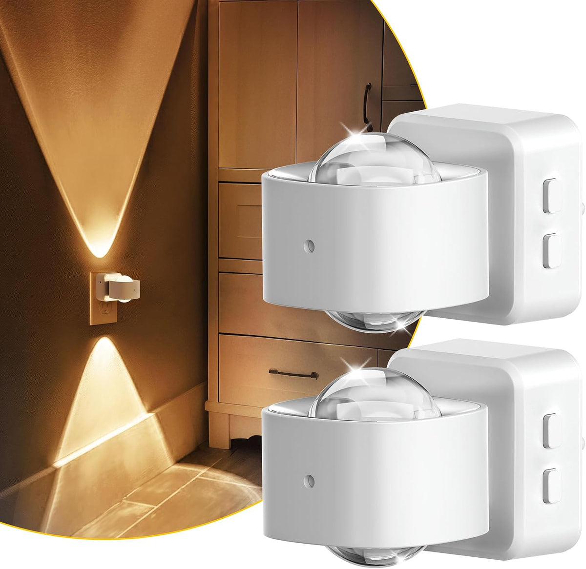 L LOHAS LED Night Lights Plug into Wall, Night Light Projector, Dusk to Dawn