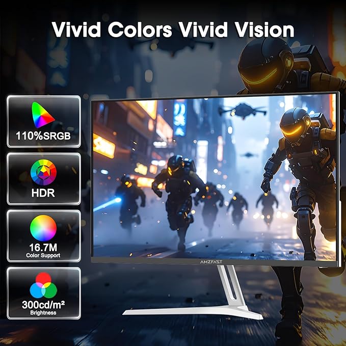 Amzfast 24 Inch Gaming Monitor 200Hz FHD 1080p Fast IPS Computer Monitor - Image 5