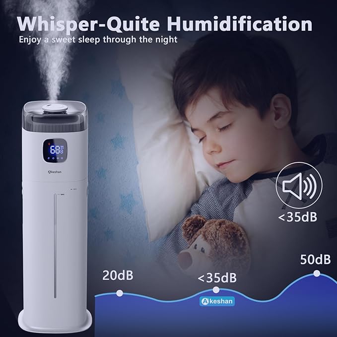 Akeshan Large Humidifier for Bedroom, 9L/2.5Gal Ultrasonic Cool Mist, Easy Clean - Image 6